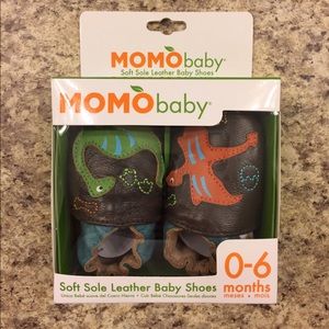 Baby Boys Soft Sole Leather Shoes -Dinos & Fossils